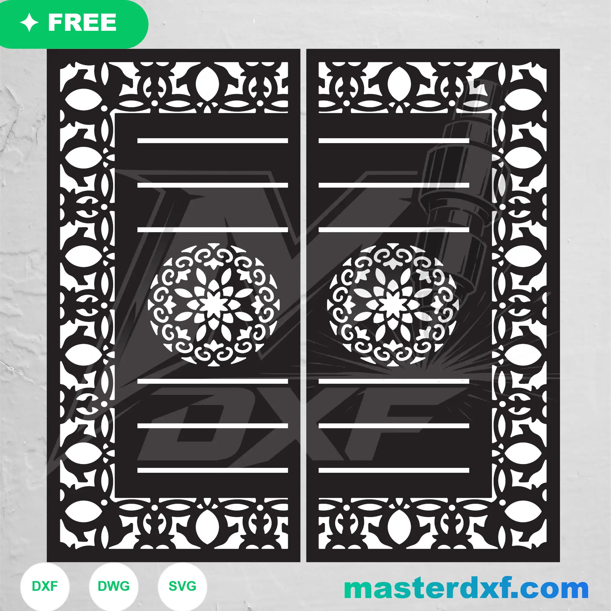 Ultra-Luxury Arabesque Mandala Palace Gate File for Heavy CNC DXF File